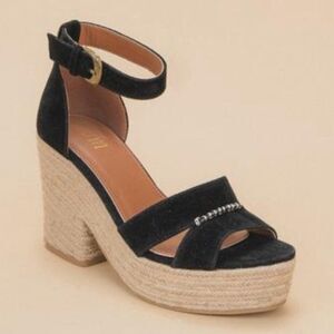 Mi iM "Lynn" Chunky Espadrille Wedge Heels Sz 8.5